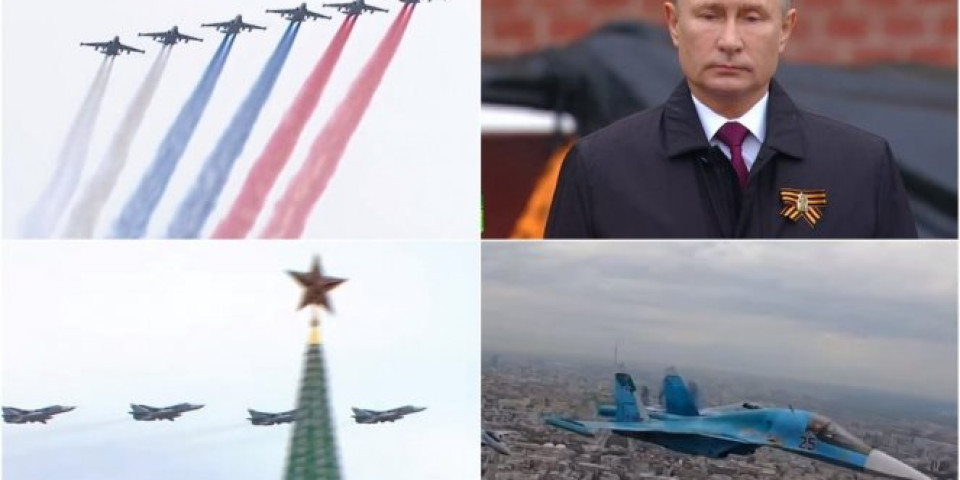 (VIDEO) GRMELO NEBO NAD MOSKVOM! Moćni let ruske avijacije na Dan pobede! PUTIN: PRECI SU DALI ŽIVOTE DA BISMO MI ŽIVELI!