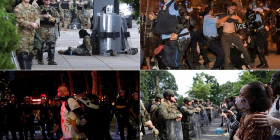 (FOTO/VIDEO) BUNT SE ŠIRI AMERIKOM! Protesti sve masovnijii, policija i vojska ne reaguju na provokacije, građane iznose vodu i grickalice protestantima!