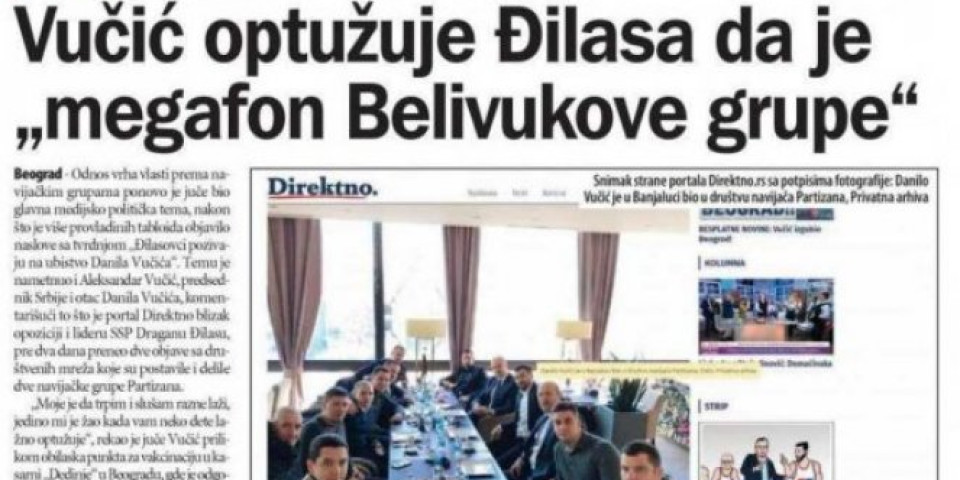 MALO SMO SE Z... Kako je list "Danas" u razmaku od samo jednog dana odlučio da je pogrešno za Direktno.rs reći da je BLIZAK ĐILASU!