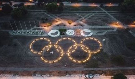 BEOGRAD SVETLI U ČAST OLIMPIJACA! Olimpijski krugovi u parku Republike Srpske