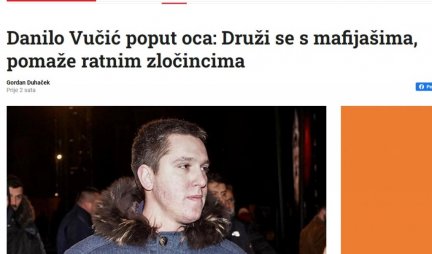 USTAŠKI OLOŠ BEZ STIDA! Po nalogu beogradskih hejtera najstrašnije pljuju Danila Vučića! Njegova jedina krivica je to što je sin predsednika, a meta je Srbija koju treba srušiti!