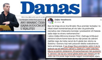 Savo Manojlović postao najbolji sledbenik Željka Veselinovića koji je POZIVAO NA SILOVANJE PREMIJERKE ANE BRNABIĆ!