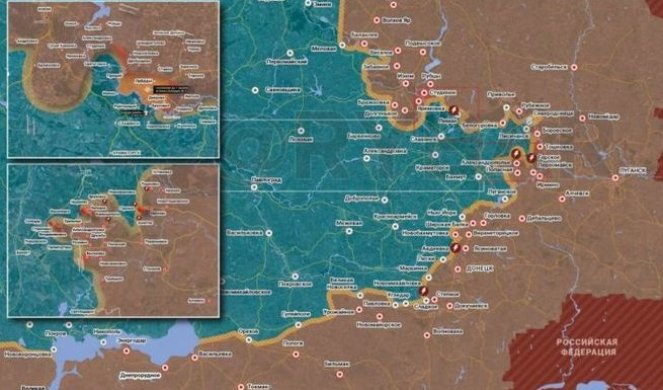 (MAPA) U TOKU OFANZIVA NA DONBAS! Oružane snage Rusije sravnile front severno od Svjatogorska, "Vagnerovci" deluju kod Stjapovke