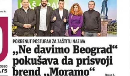POKLALI SE LAŽNI EKOLOZI! Sutrašnja Nova: Nakon izbora “Ne davimo Beograd” pokušava da prisvoji brend “Moramo”!