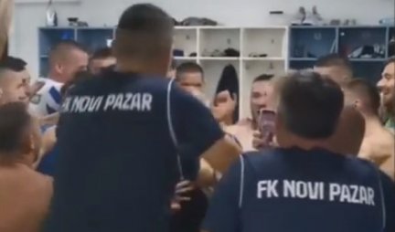 LUDNICA U SVLAČIONICI! Pogledajte kako je Novi Pazar proslavio pobedu nad Partizanom! Bivši igrač crno-belih je bio NAJGLASNIJI (VIDEO)