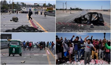 OPŠTI RAT U PERUU! Demonstranti krenuli u NAPAD NA AERODROM, snage reda ŽESTOKO UZVRATILE, u sukobu uništen POLICIJSKI TENK!