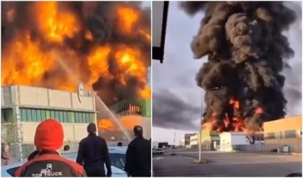 (VIDEO) STRAVIČAN POŽAR U ITALIJI! Gori fabrika hemikalija, građanima izdato STROGO upozorenje! "Ne izlazite napolje..."