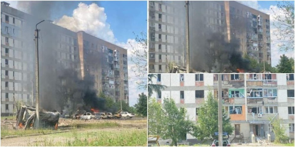 (FOTO) Užas! Projektil pogodio parking u Harkovu: Povređeno 43 ljudi, među njima i 12 dece!