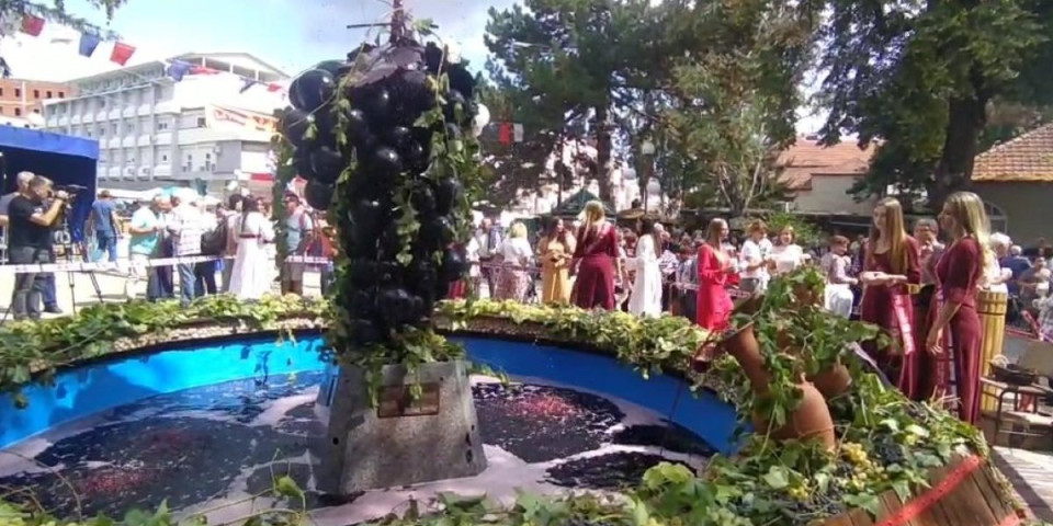 Potekla fontana župske ružice! Aleksandrovac je od danas srpska prestonica vina (VIDEO)