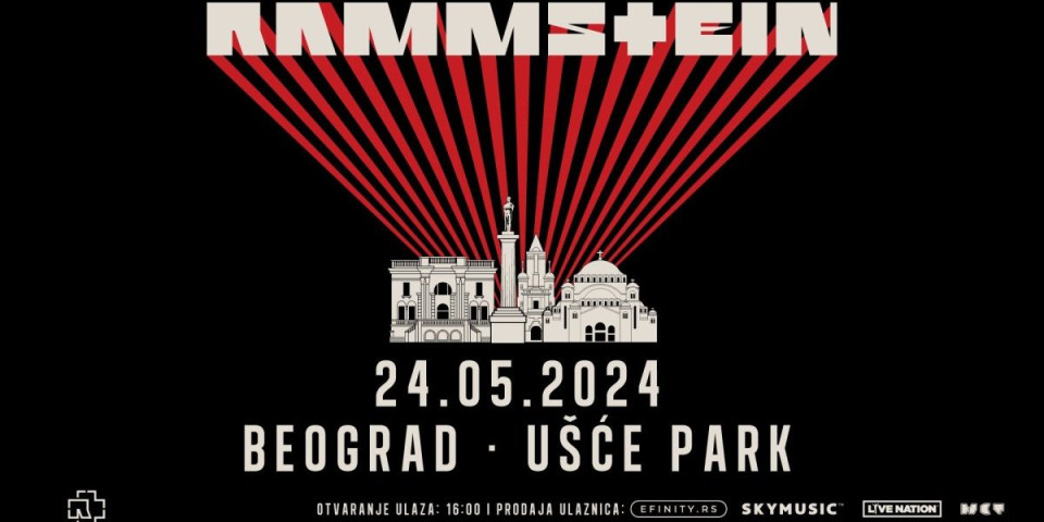 Skymusic i Live nation u saradnji sa MCT predstavljaju Rammstein: Rammstein evropska Stadion turneja 2024 – U Beograd stižu u maju sledeće godine!