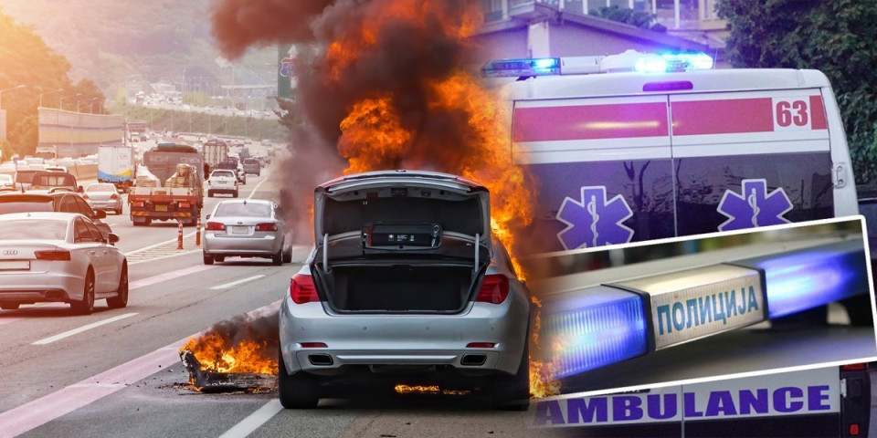 Vatrena stihija progutala automobil u Kragujevcu: Vatrogasne ekipe munjevito reagovale