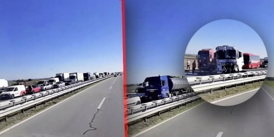 Karambol na mostu kod Beške! Sudar kamiona i automobila (FOTO/VIDEO)