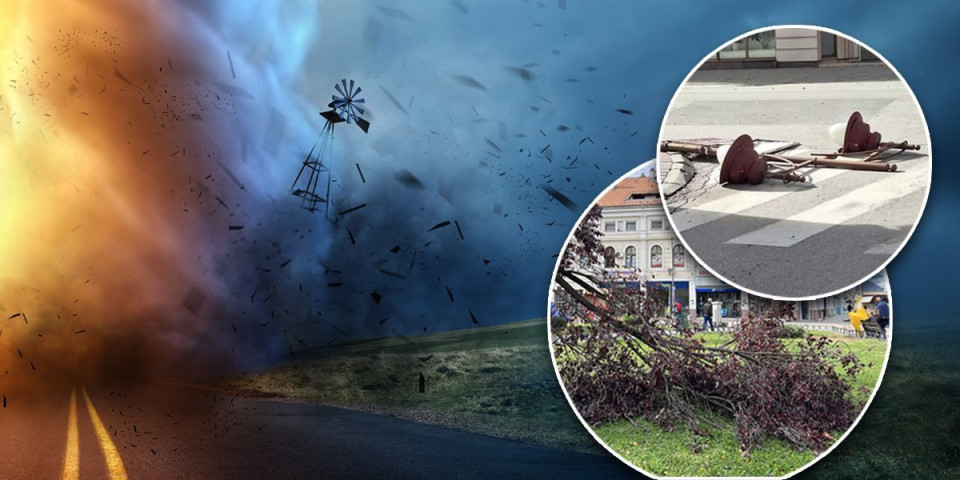 Nevreme paralisalo Srbiju! Olujni vetar nosi sve pred sobom - U Beogradu uništeni automobili, u Čačku letelo drveće (FOTO/VIDEO)
