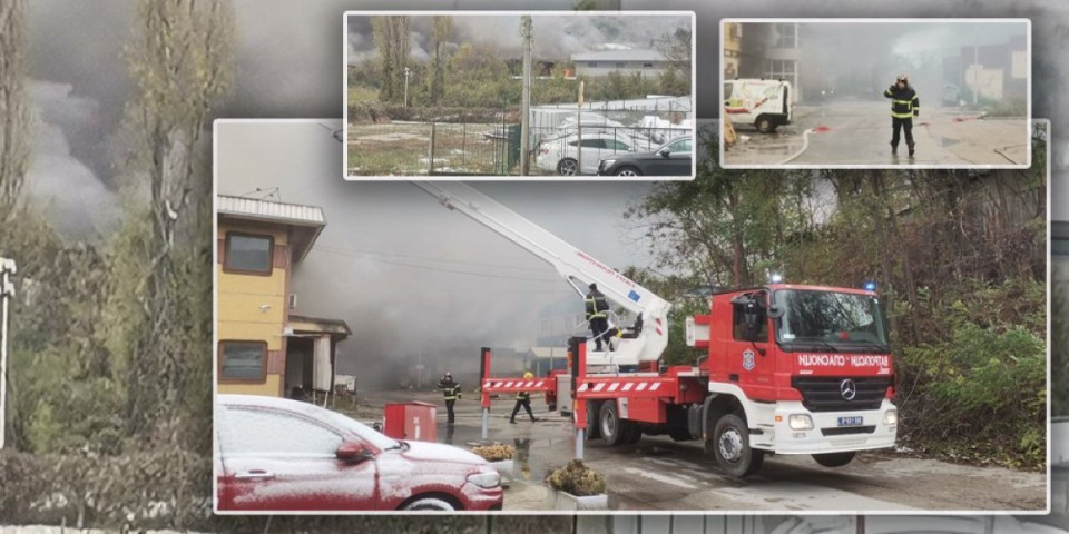 Prvi snimak velikog požara u Nišu: Kulja gust dim, vatrogasci se junački bore sa vatrenom stihijom (VIDEO/FOTO)