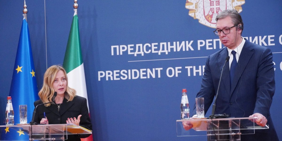 Predsednik Vučić nakon sastanka sa Meloni: Mi ćemo znati da cenimo italijansku podršku!