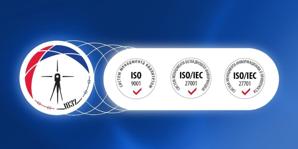 Srpski katastar dobitnik međunarodne ISO sertifikacije za kvalitet, bezbednost i zaštitu privatnosti