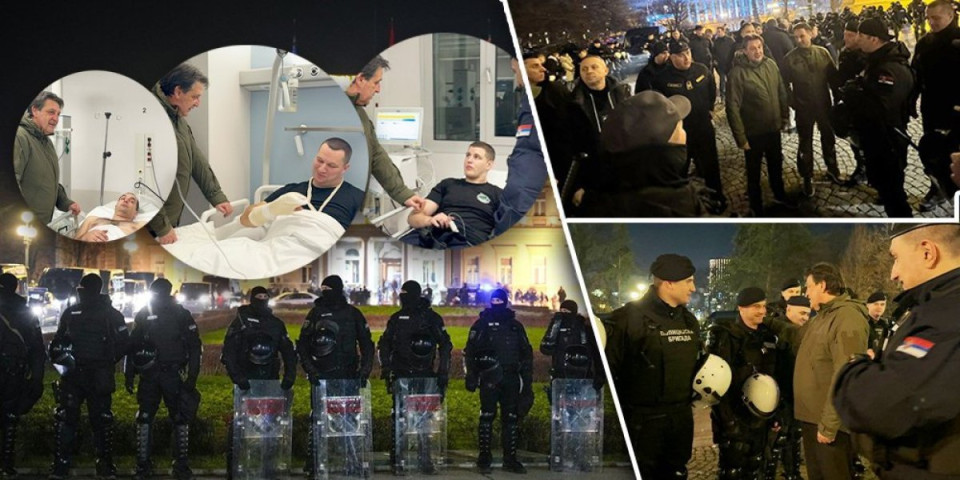 Načelnik Uprave policije Ivica Ivković : "Osmorica policajaca povređeno jednog danas čeka operacija"