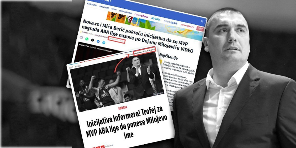 Teška bruka! Kradu inicijativu Informera u čast Milojevića: Tajkunska "Nova" nema srama!