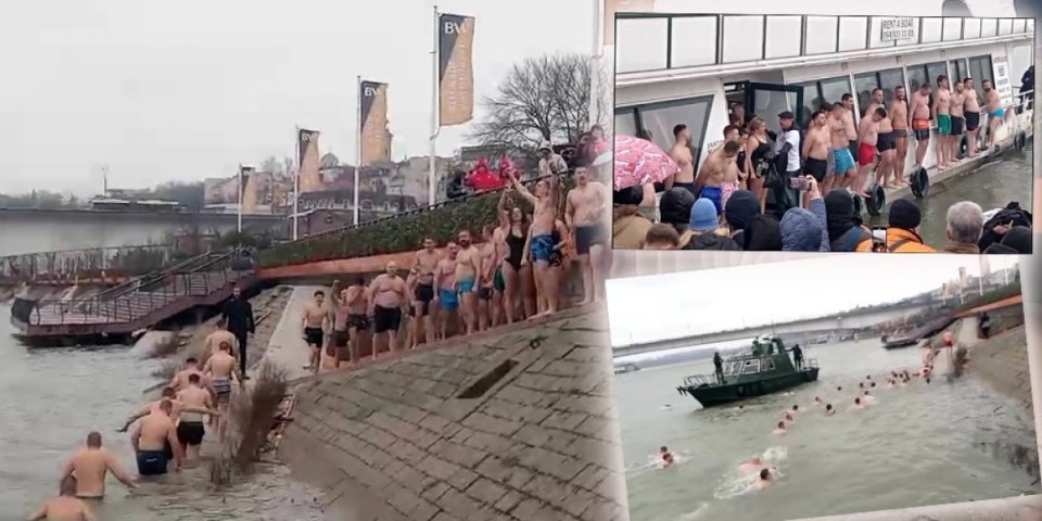 "Voda je ledena, ali meni kao policajcu i Srbinu ništa nije teško" Do Časnog krsta na Sava promenadi prvi doplivao Petar Jović!