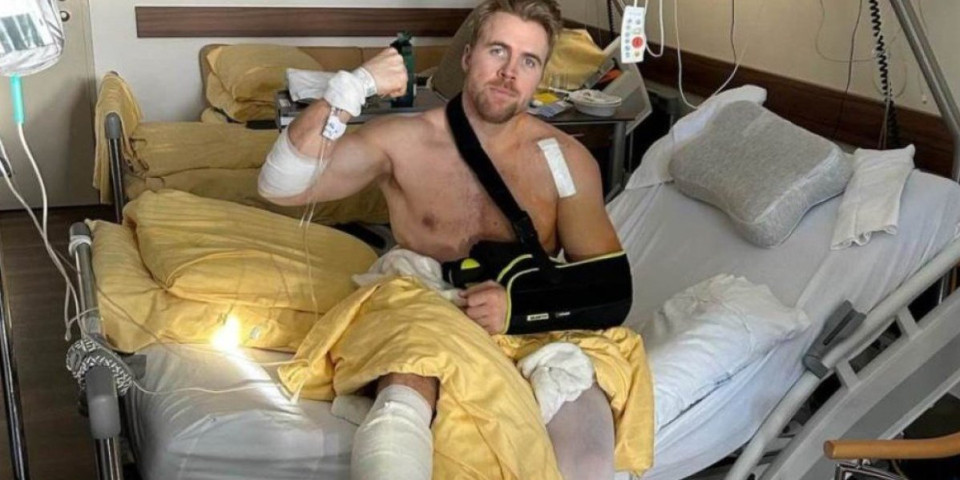 Uznemirujuće slike! Slavni sportista se javio iz bolnice posle teške povrede! (FOTO)