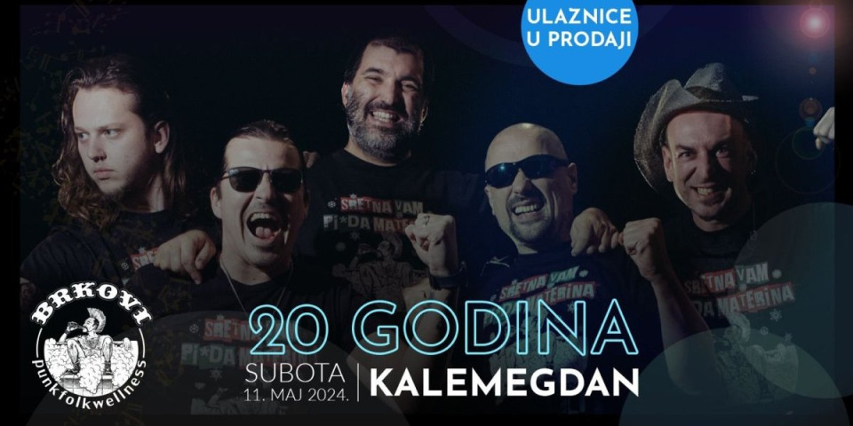 "Brkovi" proslavljaju 20 godina benda spektakularnim koncertom u Beogradu