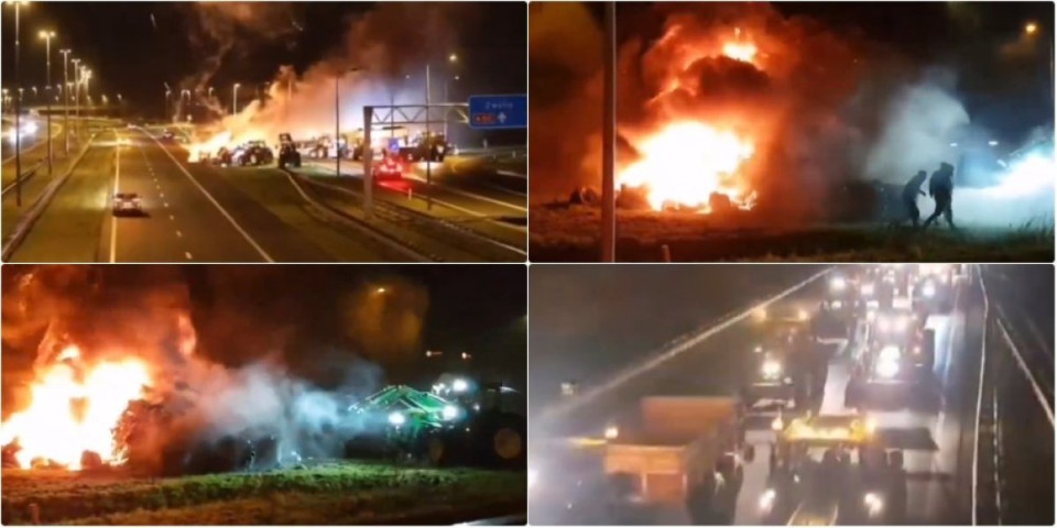 Lom u Holandiji! Počeli incidenti, farmeri pale barikade na putevima, ima povređenih! (VIDEO)