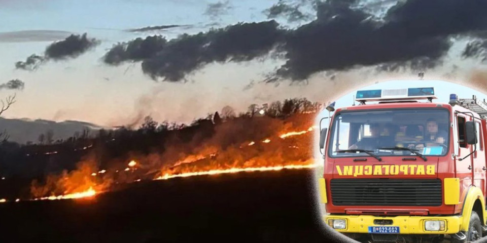 Fotografije stravičnog požara kod Čačka! Vatrogasci se bore sa otvorenim plamenom