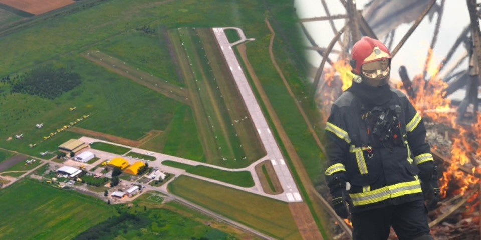 Drama na aerodromu u Vršcu! Planuo požar u blizini benzinske stanice