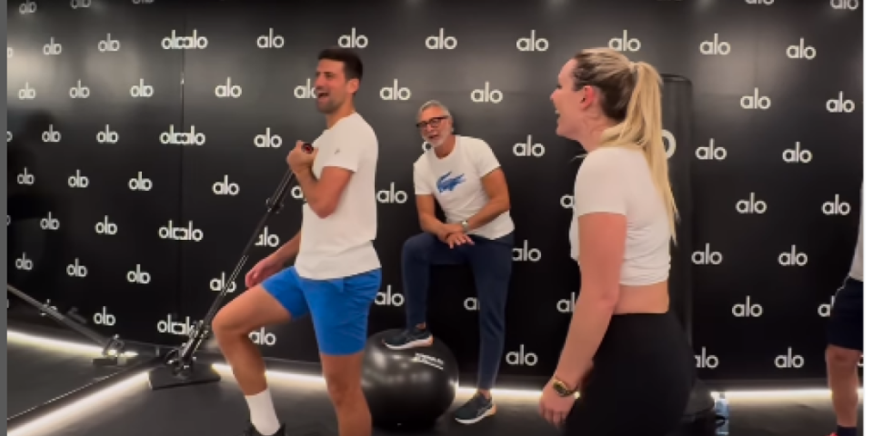 Opaaa! Novak se sa seksi skijašicom znojio u teretani! (VIDEO)