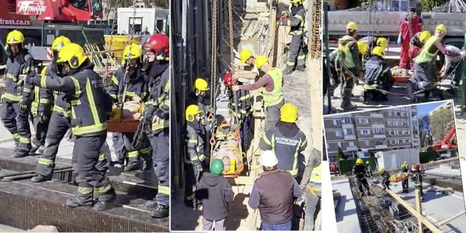 Radnik upao zu rupu na gradilištu u Novom Sadu: Vatrogasci na terenu (FOTO)