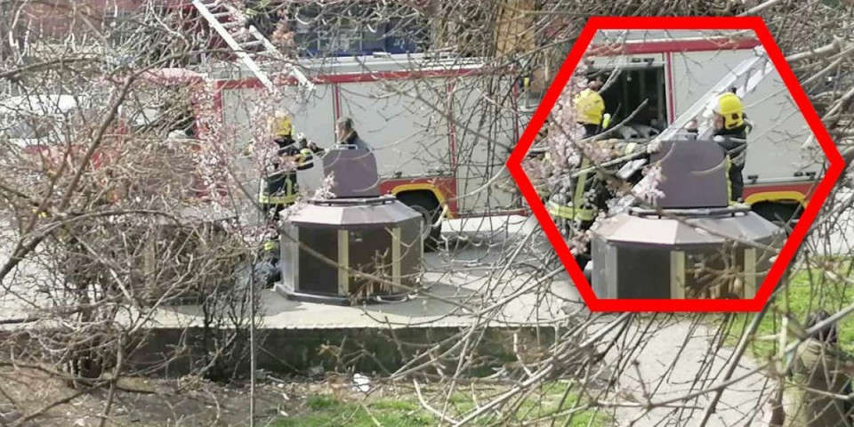 Čovek upao u podzemni kontejner: Nesvakidašnja scena u Smederevu, vatrogasci ga izvlače (VIDEO)
