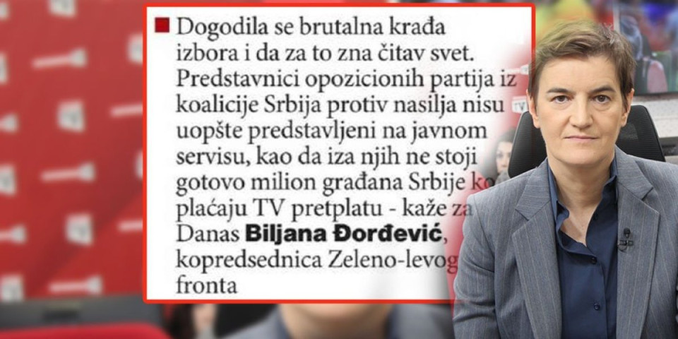 Licemerni đilasovci! Brnabić poručuje: Opoziciju iskreno i suštinski baš briga za ODIHR izveštaj i izborne uslove (FOTO)