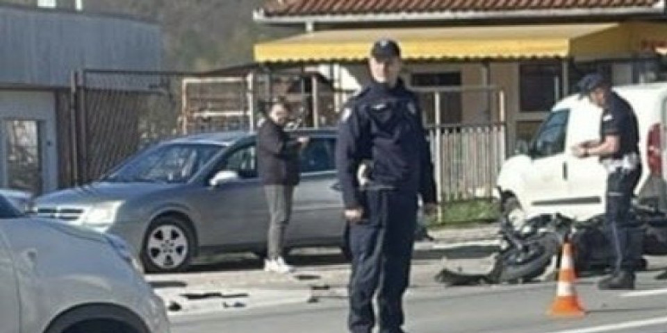 Povređen motociklista u Prijepolju! Fotografija sa mesta udesa ledi krv u žilama