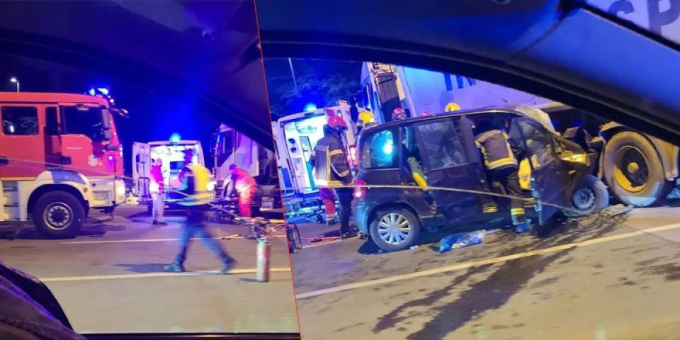 Automobil podleteo pod kamion! Teška nesreća u Beogradu (FOTO)