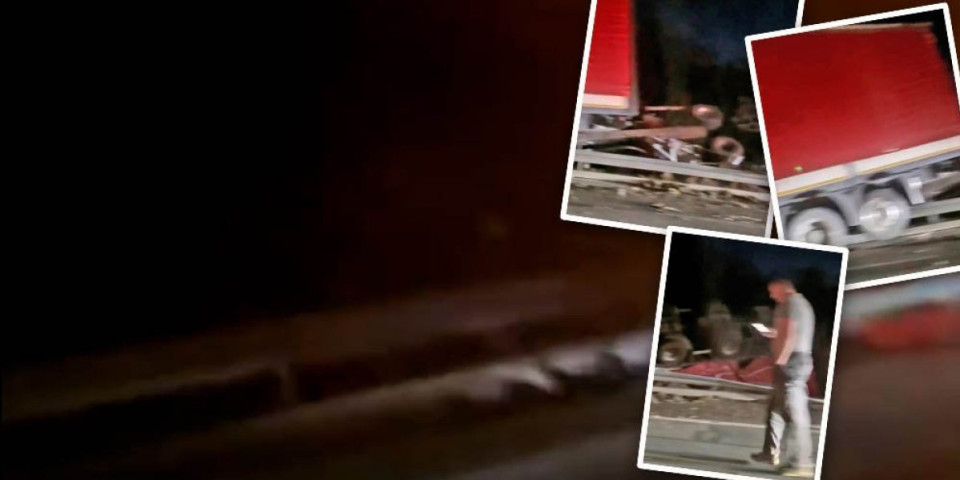 Stravična nesreća na autoputu Miloš Veliki! Objavljen snimak sa lica mesta - Smrskano vozilo završilo pored puta (VIDEO)