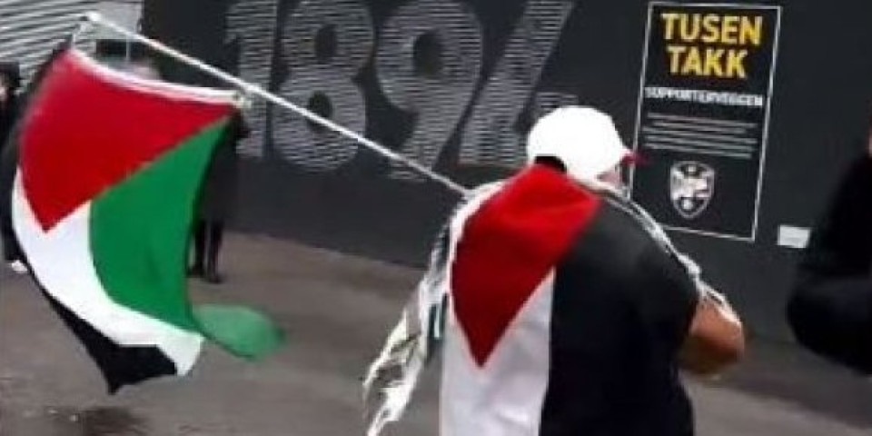 Haos u Norveškoj! Demonstranti hteli da provale na stadion sa zastavama Palestine! (VIDEO)