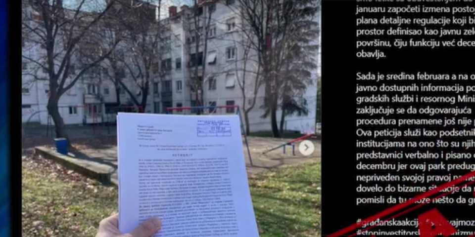 Nasiljem protiv Srbije: Mirijevo neće ostati bez parka u ulici Samjela Beketa! (VIDEO)