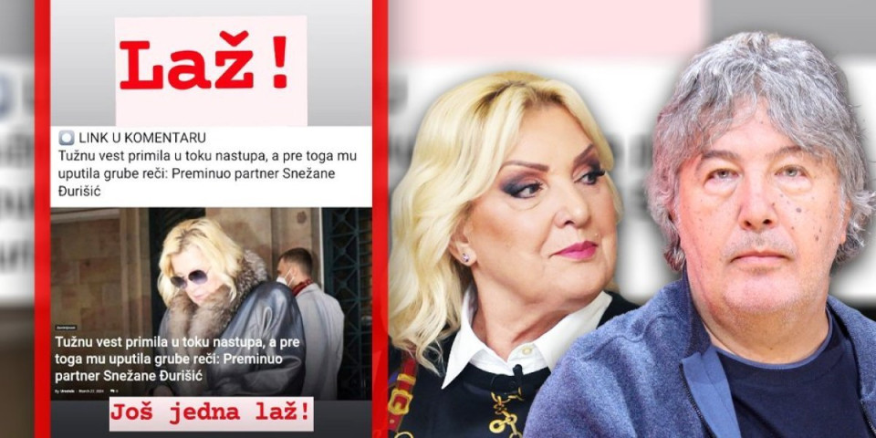 Objavili da je umro partner Snežane Đurišić, pevačica van sebe: Ogavna delovanja ću prijaviti Odeljenju za visokotehnološki kriminal!