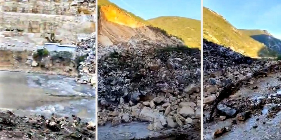 Drama kod Mostara! Veliki odron u kamenolomu: Tri automobila se survala u jezero (VIDEO)