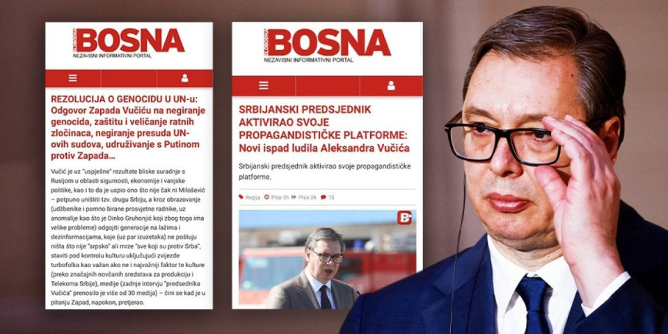 Kulminira ludačka kampanja islamističke Slobodne Bosne protiv Vučića: Dva gnusna teksta za sat vremena! (FOTO)
