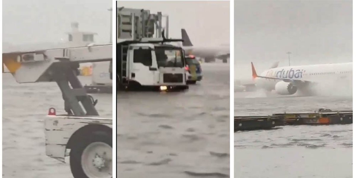 Sudnji dan u Dubaiju! Strašan prizor sa aerodrom nakon potopa koji je izazvala kiša (VIDEO)