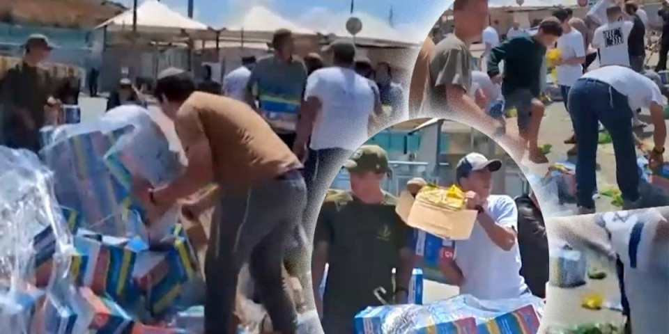 Bedo ljudska! Izraelski demonstranti bacaju i gaze hranu za gladne u Gazi! (VIDEO)
