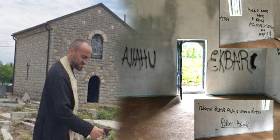 Uklonite ovu crkvu, želimo džamije! Crkva Svete Trojice kod Peći oskrnavljena grafitima sa porukama verske mržnje (FOTO)