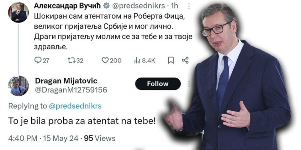 Jezive pretnje ubistvom Vučiću nakon atentata na premijera Fica: "To je bila proba za atentat na tebe!"
