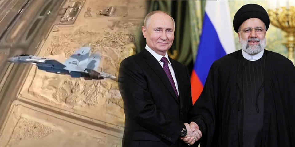 (VIDEO) Putin stiže na sahranu Raisija! Pratnja su mu borbeni avioni Su-35S, oni ga čuvaju!