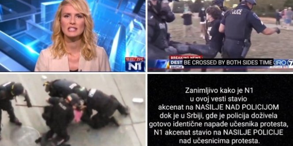 DVOSTRUKI ARŠINI ĐILASOVE N1! Protesti u Sijetlu su NASILJE NAD POLICIJOM, a u Beogradu i Novom Sadu u pitanju je NASILJE NAD GRAĐANIMA?! Pogledajte kako BIJE američka policija! (VIDEO)
