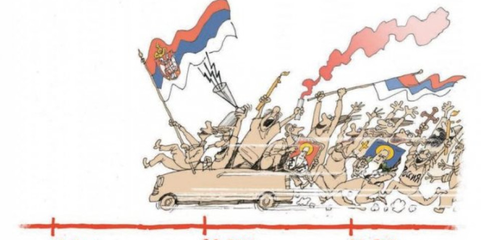 SRAMOTA! Najnovija karikatura NIN-a predstavlja Srbe u Crnoj Gori kao divljake koji vraćaju zemlju u Srednji vek! (FOTO)