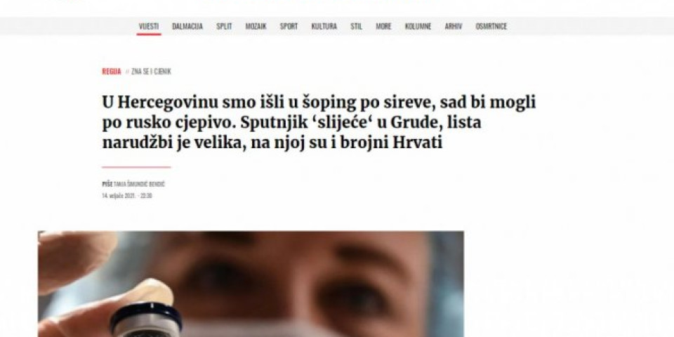 HRVATI MEĐUSOBNO DILUJU VAKCINE! Građani Hrvatske na spisku za vakcinaciju u Grudama, u BiH! /Foto/