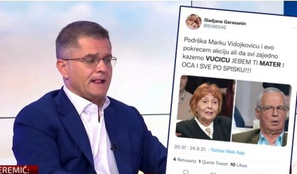 "Pokrećemo akciju da svi zajedno kažemo: Vučiću, je*em ti mater i oca"! Jeremić i njegove pristalice se pridružile brutalnim uvredama na račun Vučićevih roditelja!