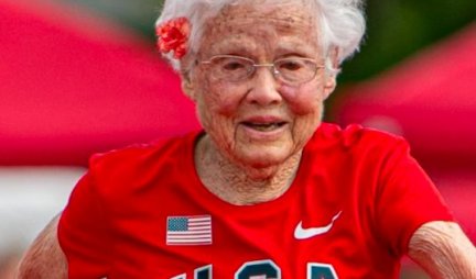 TO SE ZOVE SPORTSKI DUH! Uragan baka u 105. godini postavila novi rekord na 100 metara!